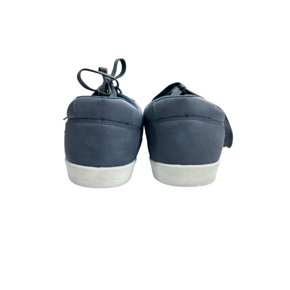 Mens Boulevard Casual Lace-Up Sneakers Size 43 Navy Blue Faux Leather Comfortabl - Picture 6 of 8
